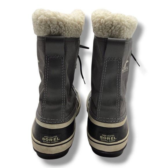 Sorel Winter Carnival Waterproof Boots Womens 10 Gray Nylon Felt - Picture 6 of 9